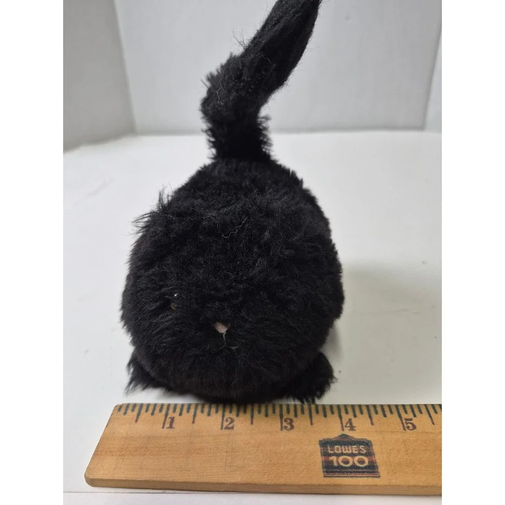 Jellycat London Black Kitten Plush Round Shaggy caboodle Stuffed Animal Cat